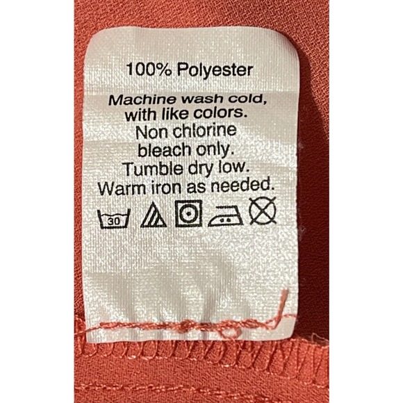 J CREW Women’s 2 Polyester Off Shoulder Sleeves Blouse Coral - Picture 5 of 7